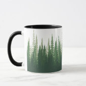 Waldpanorama Blick Pinien Fichtenlandschaft Tasse (Links)