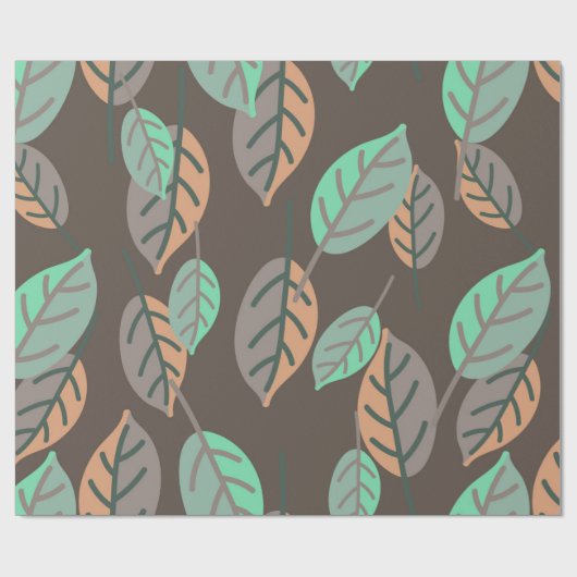 Waldpapier für Blätter Geschenkpapier (Flach)