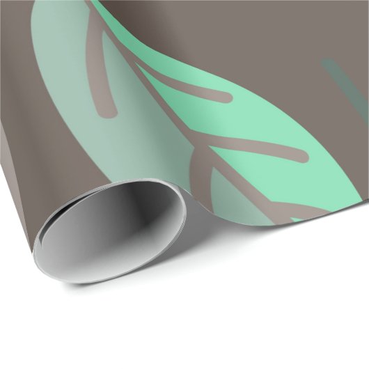 Waldpapier für Blätter Geschenkpapier (Rolleneckpunkt)