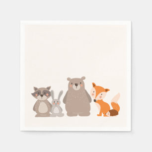 Waldpapierservietten-Tier-WaldbärFox Serviette