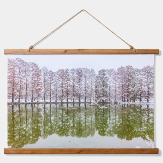 Waldpark Wandteppich Mit Holzrahmen (Vorne)