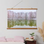 Waldpark Wandteppich Mit Holzrahmen (Schlafzimmer)