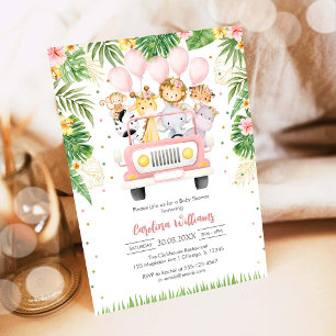 Waldparty-Tiere Baby Shower Einladung