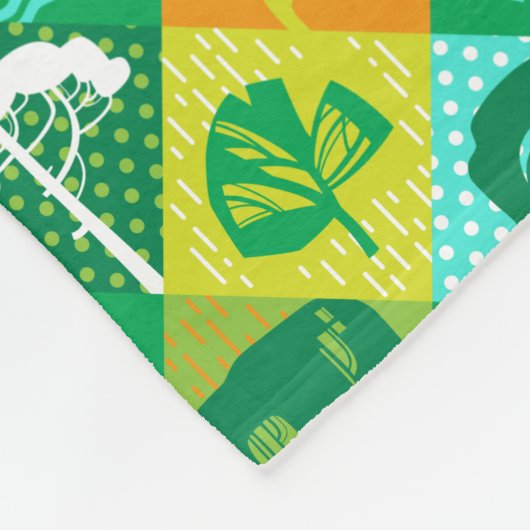 Waldpatchwork Fleecedecke (Ecke)