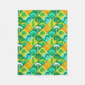 Waldpatchwork Fleecedecke (Vorderseite)