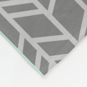 Waldpatchwork Hirsch. - Minze/Marine/grau Fleecedecke (Ecke)