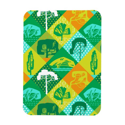 Waldpatchwork Magnet (Vertikal)