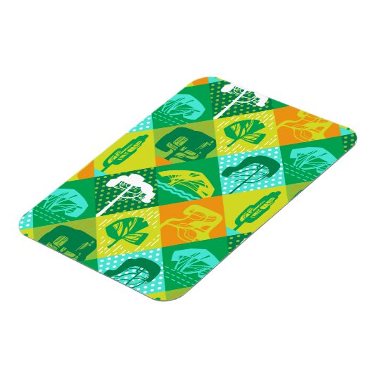 Waldpatchwork Magnet (Linke Seite)