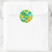 Waldpatchwork Runder Aufkleber (Tasche)