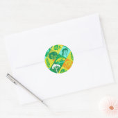 Waldpatchwork Runder Aufkleber (Umschlag)