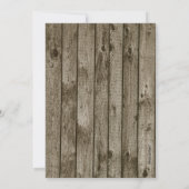 Waldpfanne Rustikale Kinderdusche Einladung (Rückseite)