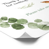 Waldpflanze Babydusche bevorzugt Schild (Ecke)