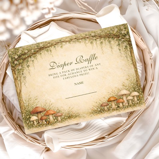 Waldpilz-Bogen-Windel-Raffle Begleitkarte