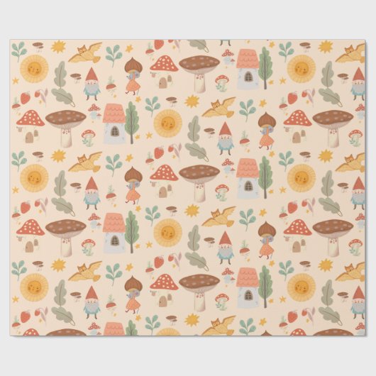 Waldpilz Geschenkpapier (Flach)