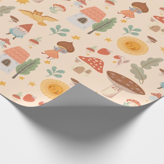 Waldpilz Geschenkpapier (Ecke)