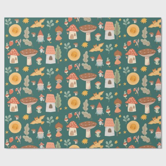 Waldpilz Geschenkpapier (Flach)