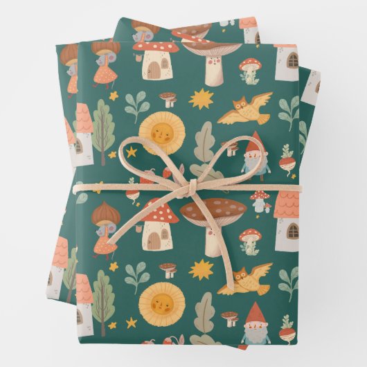Waldpilz Geschenkpapier Set (Beispiel)