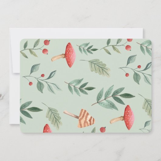 Waldpilz Kinderdusche Einladung (Rückseite)