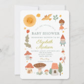 Waldpilz Kinderdusche Einladung (Vorderseite)