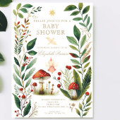 Waldpilz Kinderdusche Einladung