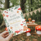 Waldpilz Kinderdusche Einladung