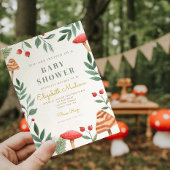 Waldpilz Kinderdusche Einladung