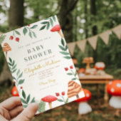 Waldpilz Kinderdusche Einladung