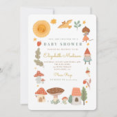 Waldpilz Kinderdusche Einladung (Vorderseite)