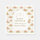 Waldpilz-Märchenbuch-Baby-Party Serviette (Vorderseite)