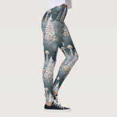 Waldpilz-Winterwaldmuster Leggings (Rechts)