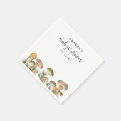 Waldpilze Babydusche Serviette (Ecke)