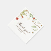 Waldpilze geschlechtsneutrale Babydusche Serviette (Ecke)