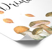 Waldpilze - Getränke Poster (Ecke)