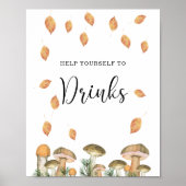 Waldpilze - Getränke Poster (Vorne)