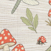 Waldpilze Gnome Frösche Faux-Grasgewebe Tapete (Naht)
