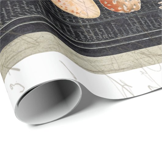 Waldpilze Hütte Ephemera Geschenkpapier (Rolleneckpunkt)