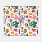 Waldpilze. Nahtloses Muster, Textur, Rücken Fleecedecke (Vorderseite (Horizontal))