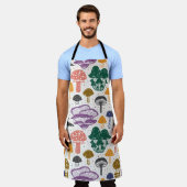 Waldpilze. Nahtloses Muster, Textur, Rücken Schürze (Getragen)