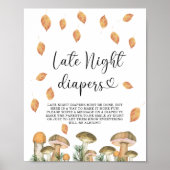 Waldpilze - Späte-Nacht-Windeln Poster (Vorne)