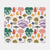 Waldpilze Tinte Vintage-Textur Fleecedecke (Vorderseite (Horizontal))