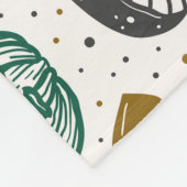 Waldpilze Tinte Vintage-Textur Fleecedecke (Ecke)