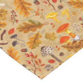 Waldpilze und Herbstflora auf Ocker Kurzer Tischläufer (Ecke)