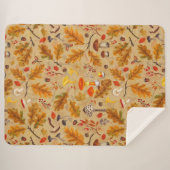 Waldpilze und Herbstflora auf Ocker Sherpadecke (Vorderseite (Horizontal))