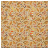Waldpilze und Herbstflora auf Ocker Stoff (Muster)