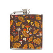 Waldpilze und Herbstflora in Braun Flachmann (Vorderseite)