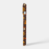 Waldpilze und Herbstflora in Braun iPhone 15 Hülle (Linke Seite)