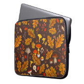 Waldpilze und Herbstflora in Braun Laptopschutzhülle (Vorderseite Links)