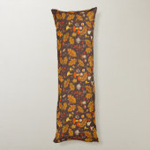 Waldpilze und Herbstflora in Braun Seitenschläferkissen (Rückseite (Vertikal))