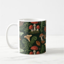 Waldpilzmuster-Tasse | Cottagecore-Wald