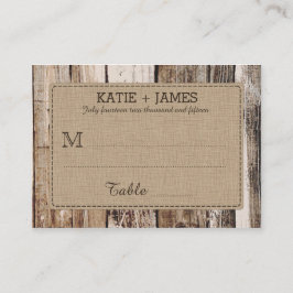 Waldplanks Rustikales Land Hochzeiten Platzkarten